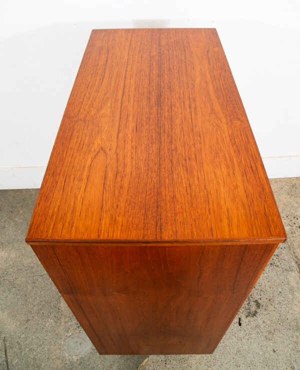 Mid Century Danish Modern Dresser Highboy 6 Drawer Teak Denmark Locking Vintage - Image 5