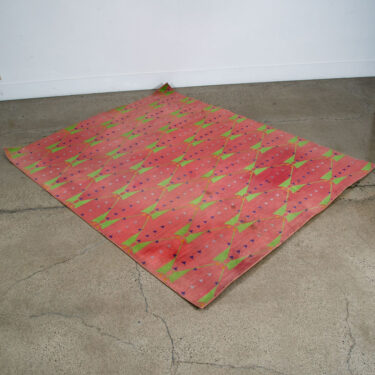 Mid Century Modern Area Rug Pink Green Frank Lloyd Wright Carpet 97.5x77" Mcm