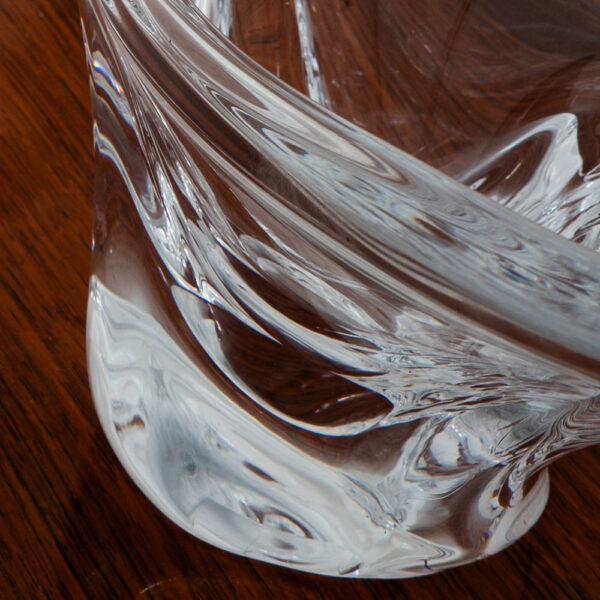 Mid Century Modern Abstracted Studio Art Glass Serving Bowl Vessel Daum Nancy NM - Image 6