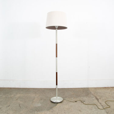 Mid Century Danish Modern Floor Lamp Light Round Tall Rosewood Vintage Shade Mcm