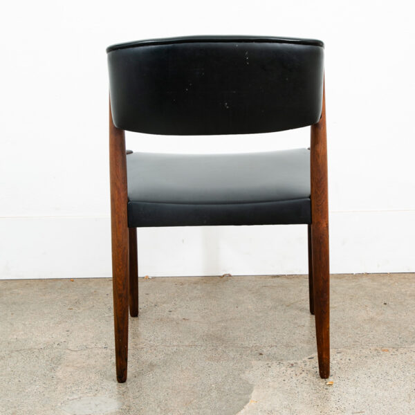 Mid Century Danish Modern Dining Chair Solid Rosewood Black Vintage Mcm Denmark - Image 8