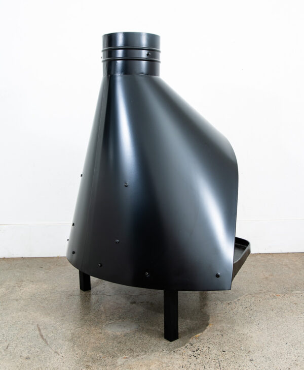 Mid Century Modern Fireplace Majestic Firehood Black Indoor Outdoor Restored Mcm - Image 9