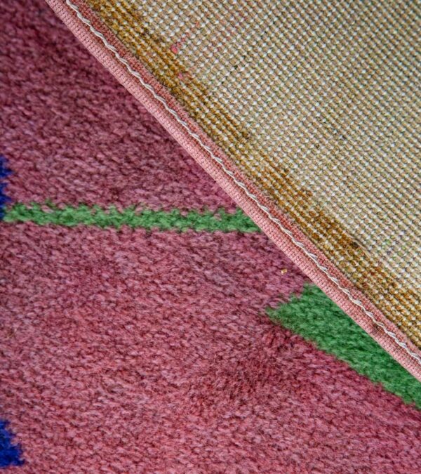 Mid Century Modern Area Rug Pink Green Frank Lloyd Wright Carpet 97.5x77" Mcm - Image 11