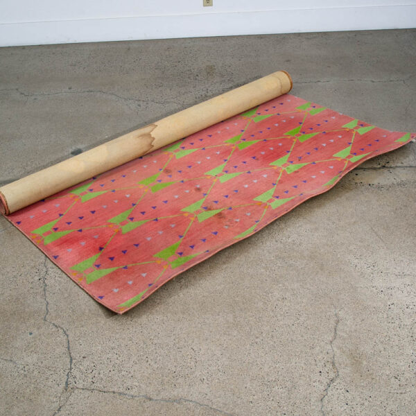Mid Century Modern Area Rug Pink Green Frank Lloyd Wright Carpet 97.5x77" Mcm - Image 3