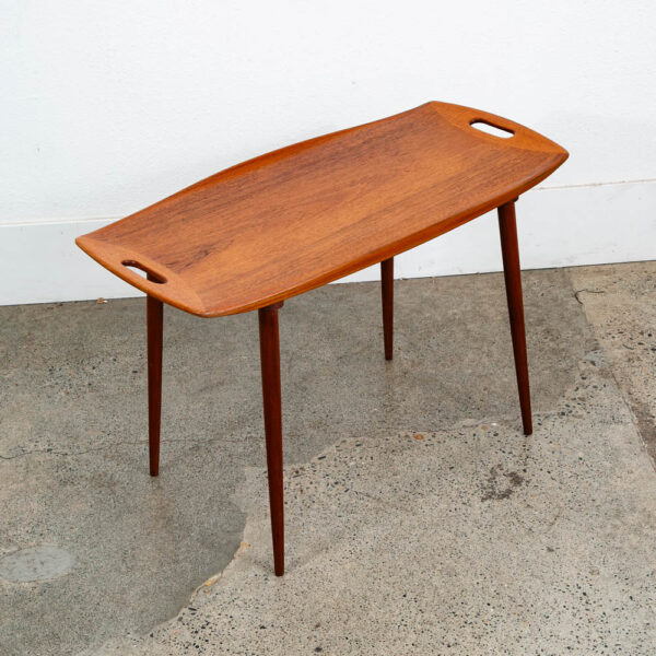 Mid Century Danish Modern Side Table End Dansk IHQ Jens Quistgaard Handles Teak - Image 4