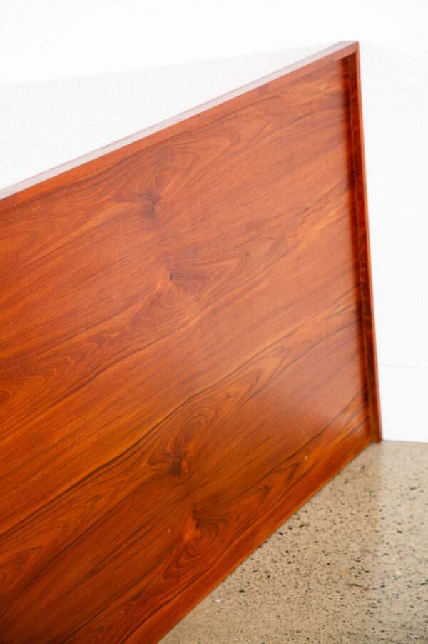 Mid Century Danish Modern Headboard Bed Frame Teak King Sz Rectangular Size Mcm - Image 7