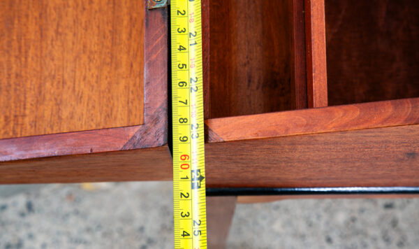 Mid Century Danish Modern Sewing Table Cabinet Flip Top Denmark Teak Denmark Mcm - Image 10