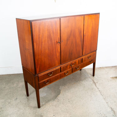 Mid Century Danish Modern Credenza Highboard Bar Sideboard Denmark Mcm Drawers