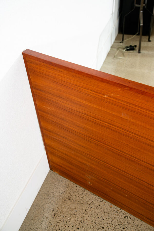 Mid Century Danish Modern Headboard Bed Frame Teak King Sz Rectangular Size Mcm - Image 12