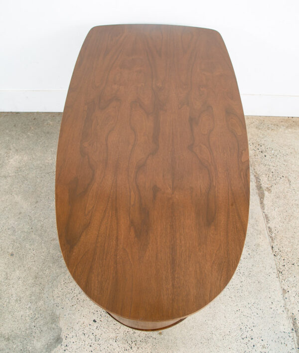 Mid Century Danish Modern Desk Floating 6 Drawer Executive Bar Walnut Mcm Shelf - Image 3