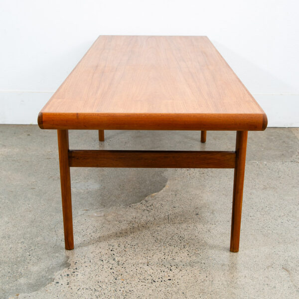 Mid Century Danish Modern Coffee Table Mobler Surfboard Teak Denmark Refinished - Image 5