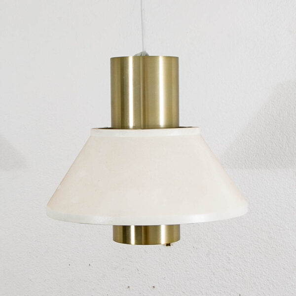 Mid Century Modern Fog & Morup Pendant Light White Round Jo Hammerborg Hanging