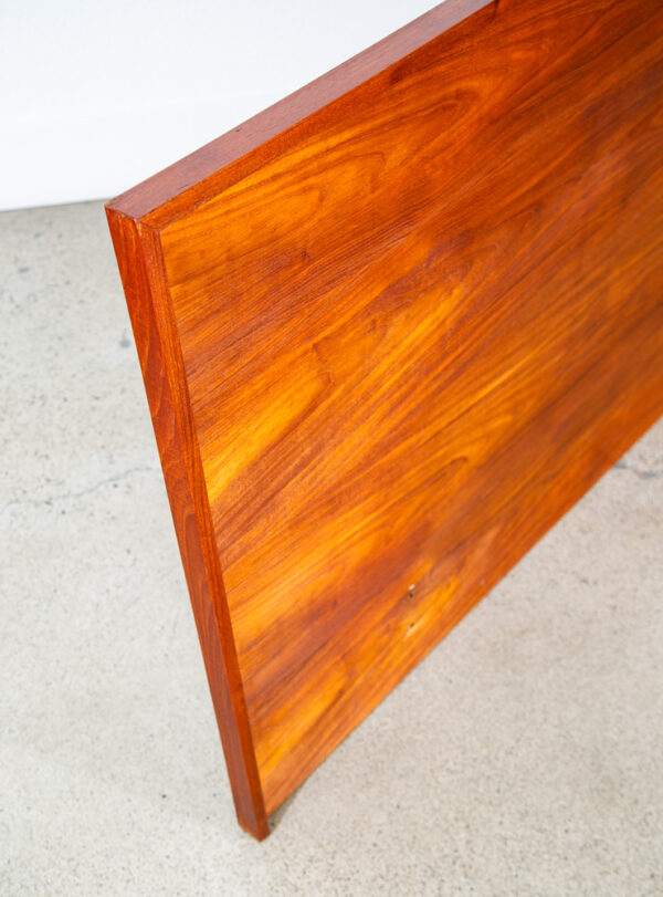 Mid Century Danish Modern Headboard Bed Frame Teak King Sz Rectangular Size Mcm - Image 11