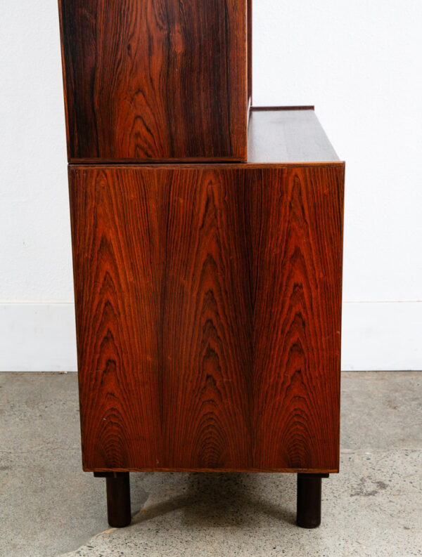 Mid Century Danish Modern Bookshelf Dresser Rosewood Credenza Kai Winding Drawer - Image 4
