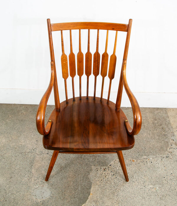 Mid Century Modern Dining Chairs 6 Drexel Centennial Kipp Stewart Solid Walnut - Image 5