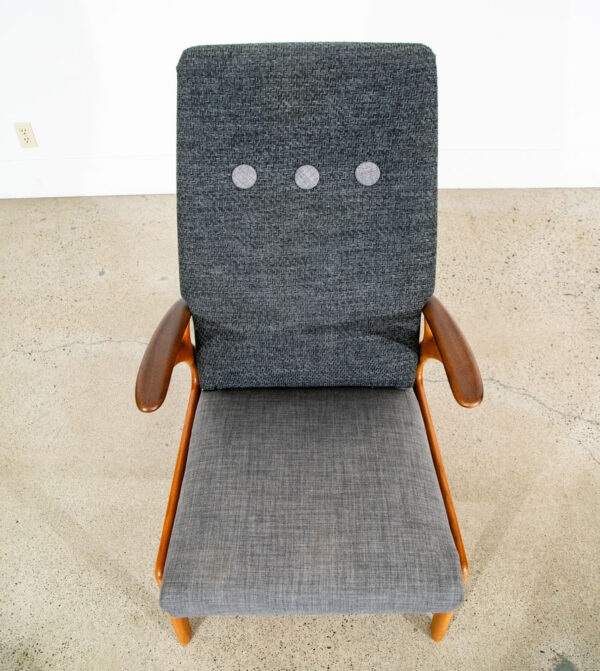 Mid Century Danish Modern Lounge Chair Recliner Christian Sorensen Teak Oak Mcm - Image 5