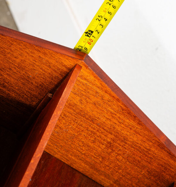 Mid Century Danish Modern Sewing Table Cabinet Flip Top Denmark Teak Denmark Mcm - Image 8