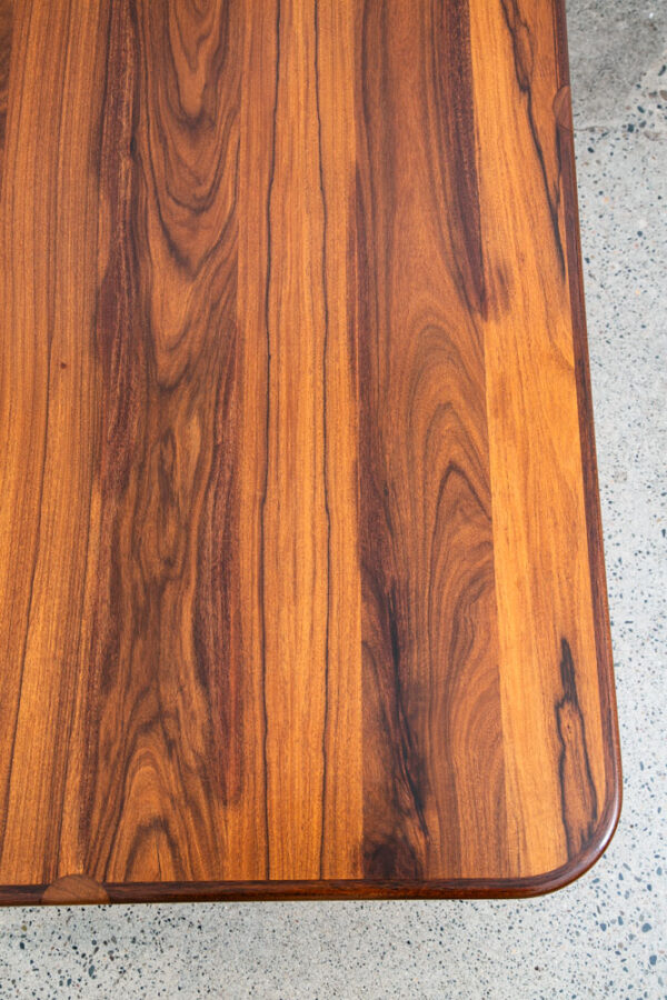 Mid Century Danish Modern Coffee Table Plinth Rosewood Rounded Rectangle Mobler - Image 7