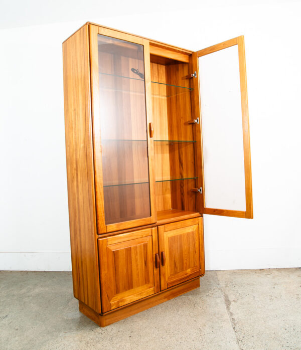 Mid Century Danish Modern Cabinet Uldum Mobler Hutch Credenza Display Teak Glass - Image 3