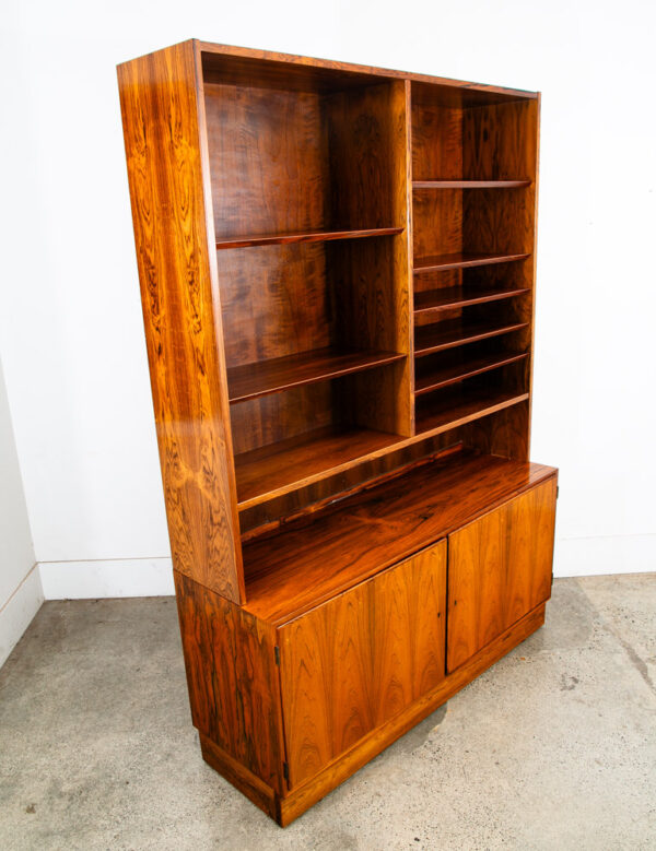 Mid Century Danish Modern Cabinet Brazilian Rosewood Bookshelf Poul Hundevad Mcm