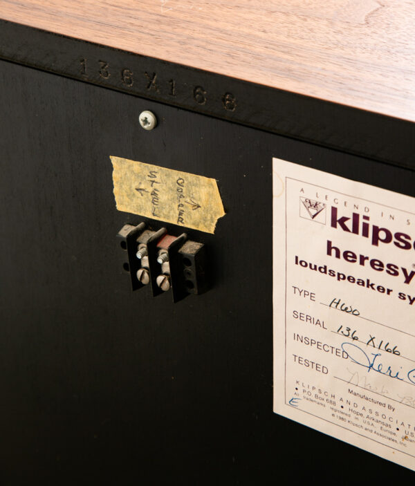 Mid Century Modern Speakers Klipsch Heresy HWO 1982 Vintage Audiophile K-22 K-77 - Image 10