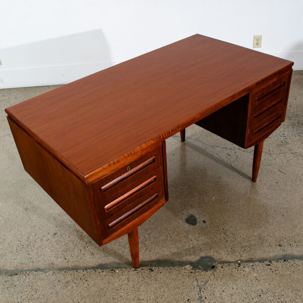 Mid Century Danish Modern Desk Office Executive Teak J Svenstrup Bar Denmark - Image 8