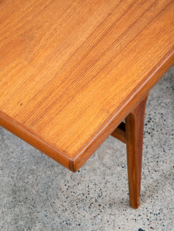 Mid Century Danish Modern Coffee Table Mobler Surfboard Teak Denmark Refinished - Image 9