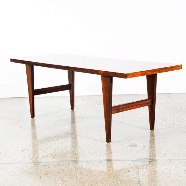 Mid Century Danish Modern Coffee Table Rosewood Mcm Vintage Denmark 60 in Mcm - Image 4