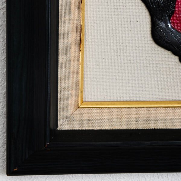 Mid Century Modern Oil Painting Abstract Expressionism Green Black Red Signed - Image 7