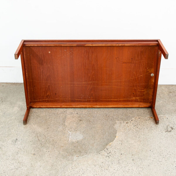Mid Century Danish Modern Coffee Table Teak France Sons Rectangle Refinished - Image 5
