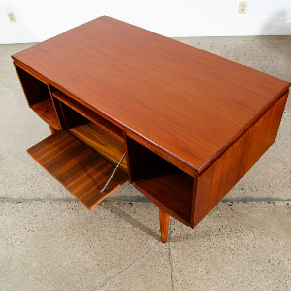Mid Century Danish Modern Desk Office Executive Teak J Svenstrup Bar Denmark - Image 5