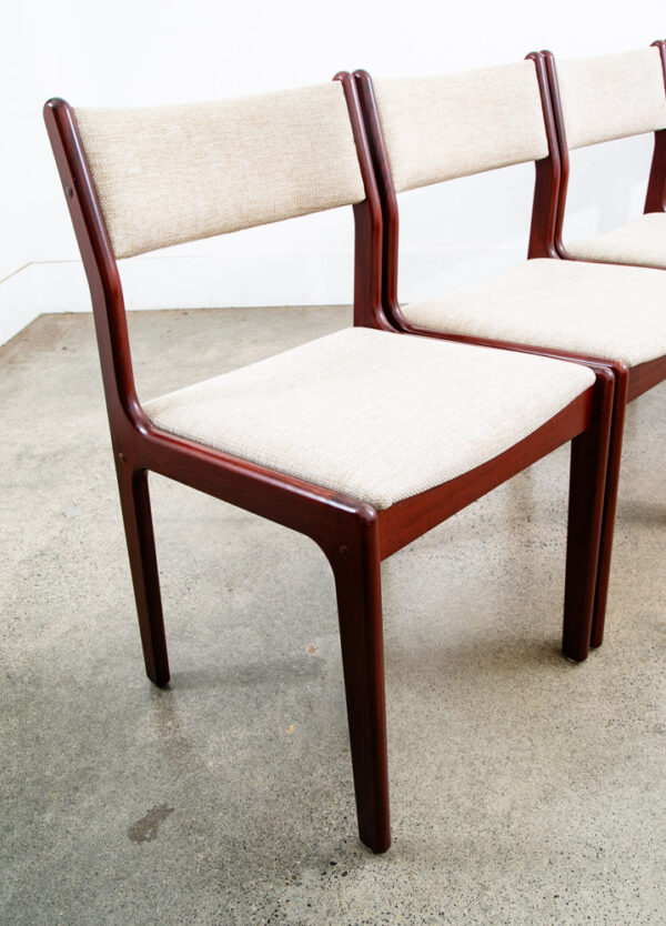 Mid Century Danish Modern Dining Chairs Set 6 Rosewood Firdahls White Denmark - Image 8