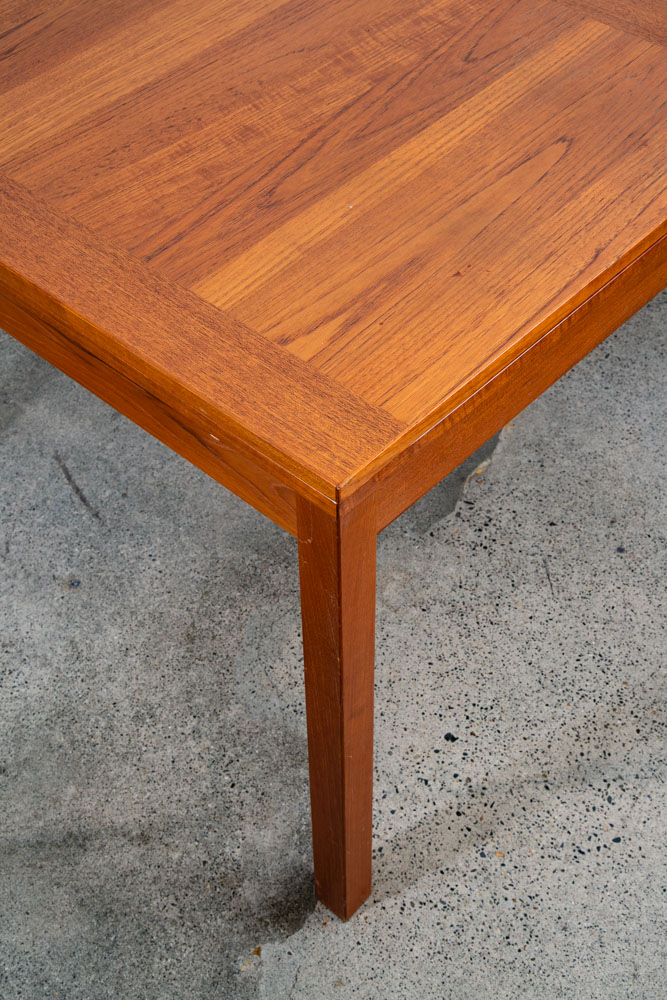 Mid Century Danish Modern Dining Table Teak Extension x2 Draw Leaf Denmark AM - Image 11