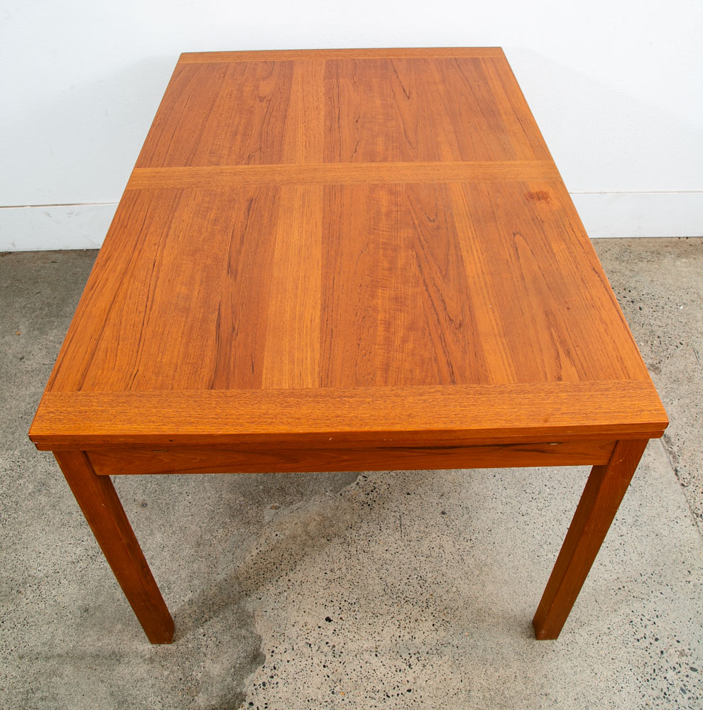 Mid Century Danish Modern Dining Table Teak Extension x2 Draw Leaf Denmark AM - Image 3