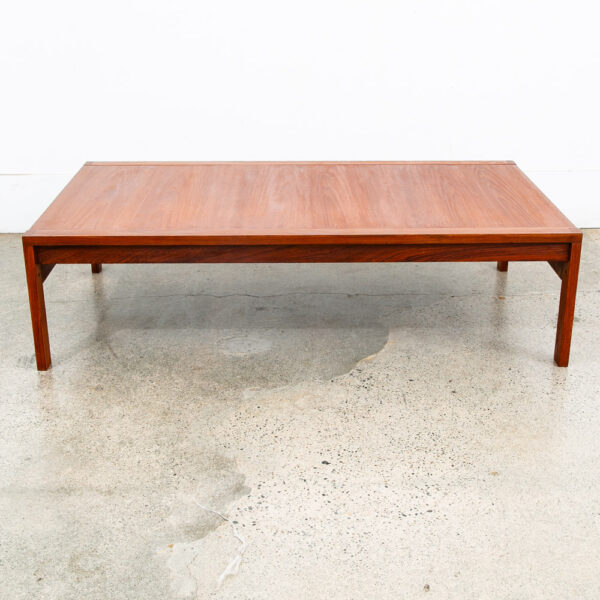 Mid Century Danish Modern Coffee Table Teak France Sons Rectangle Refinished - Image 9