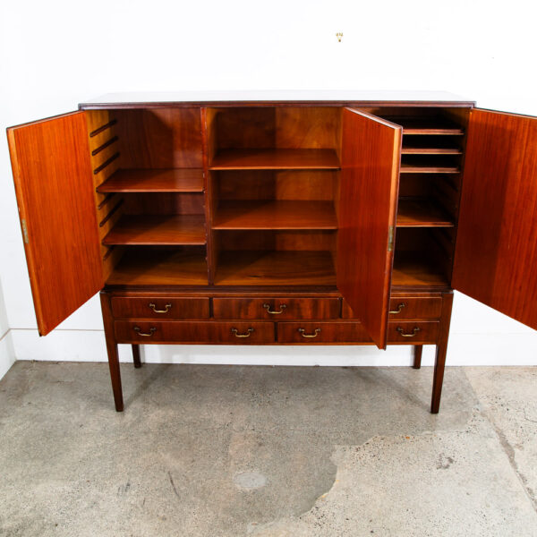 Mid Century Danish Modern Credenza Highboard Bar Sideboard Denmark Mcm Drawers - Image 3