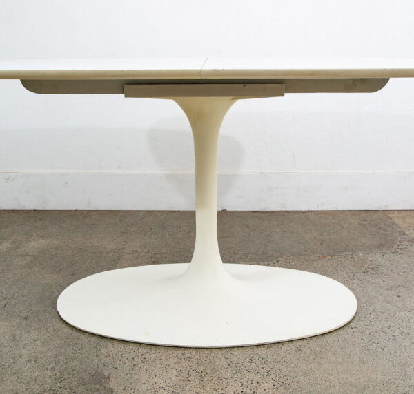 Mid Century Modern Dining Table Oval Tulip Burke Knoll Vintage Mcm Leaf x2 - Image 7