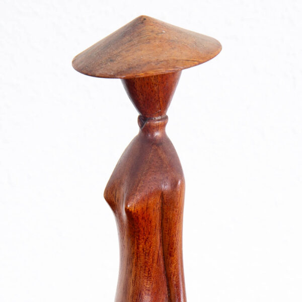 Hand Made Artisan Abstracted Woman Sculpture Carved Solid Walnut Studio Designed - Image 8