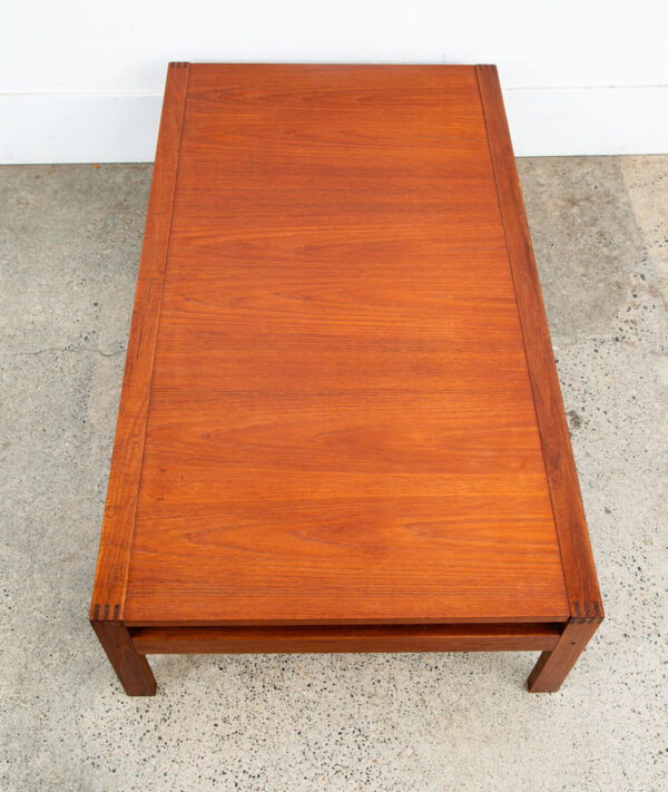 Mid Century Danish Modern Coffee Table Teak France Sons Rectangle Refinished - Image 12