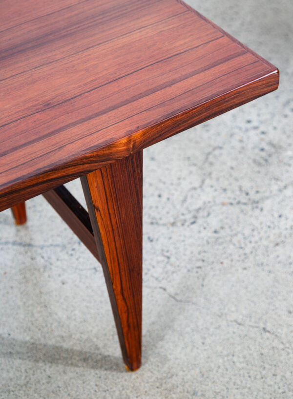 Mid Century Danish Modern Coffee Table Rosewood Mcm Vintage Denmark 60 in Mcm - Image 11