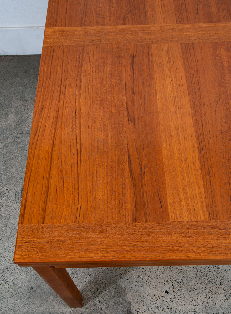 Mid Century Danish Modern Dining Table Teak Extension x2 Draw Leaf Denmark AM - Image 8