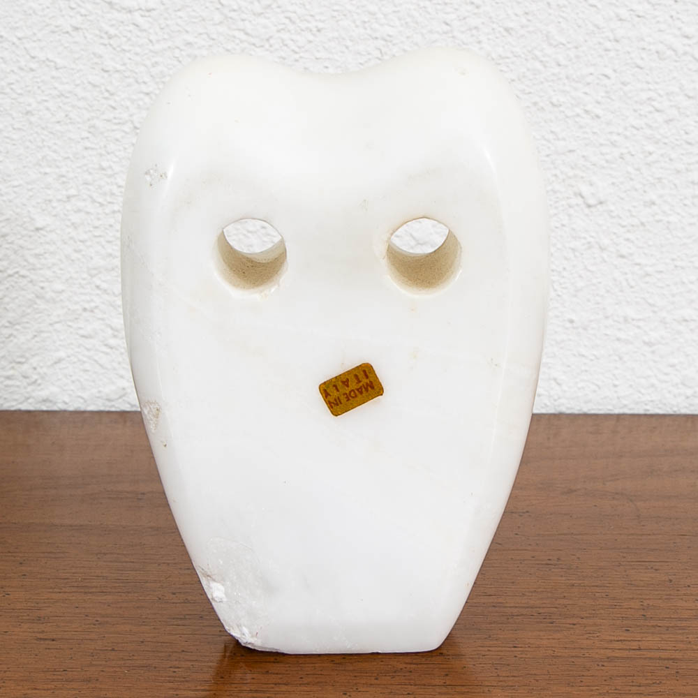 Mid Century Modern Owl Bookends White Marble Italian Pair Figurine Solid Heavy - Image 6