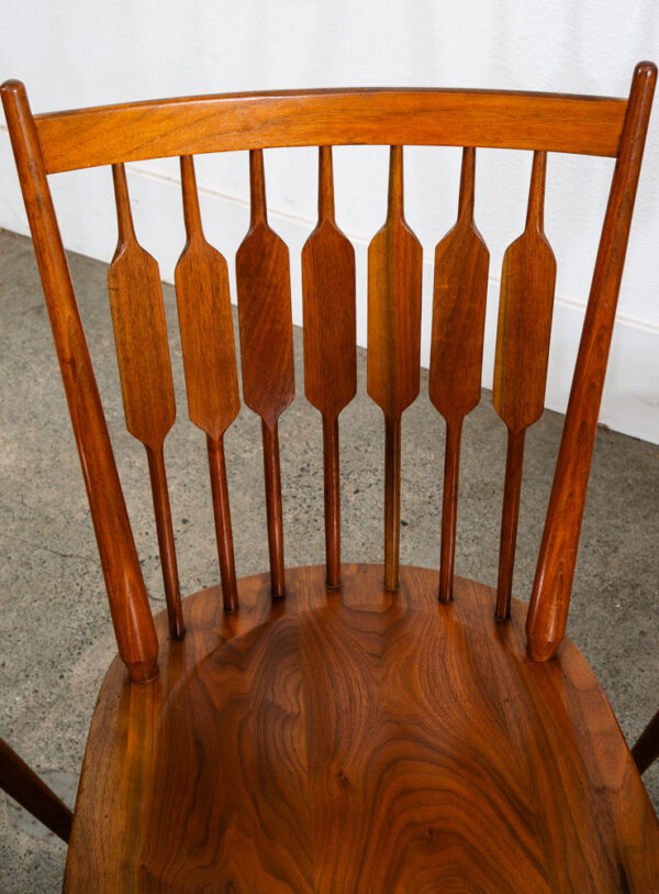 Mid Century Modern Dining Chairs 6 Drexel Centennial Kipp Stewart Solid Walnut - Image 10
