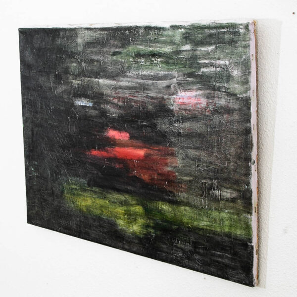 Mid Century Modern Painting Art Abstract Expressionism Green, Red, and Yellow Mcm - Image 2