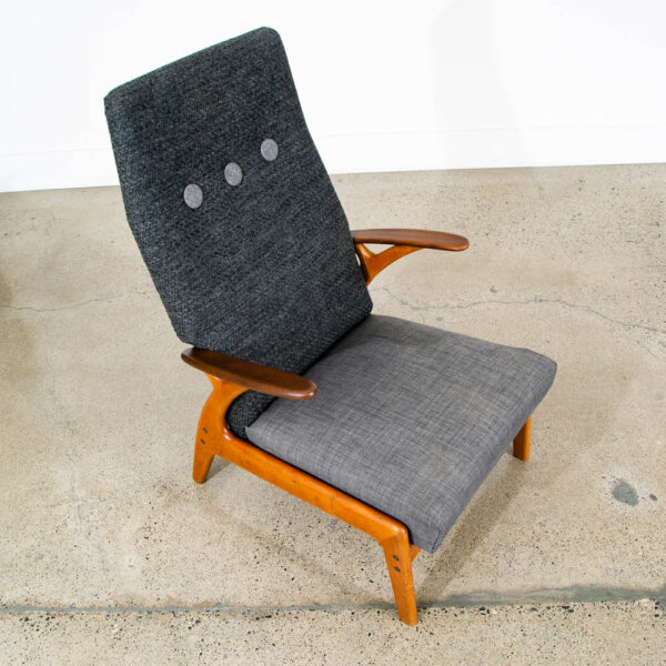 Mid Century Danish Modern Lounge Chair Recliner Christian Sorensen Teak Oak Mcm - Image 8