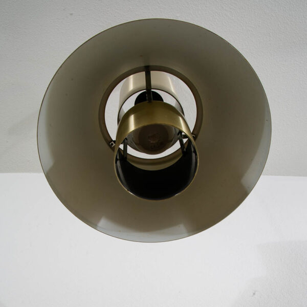 Mid Century Modern Fog & Morup Pendant Light White Round Jo Hammerborg Hanging - Image 9