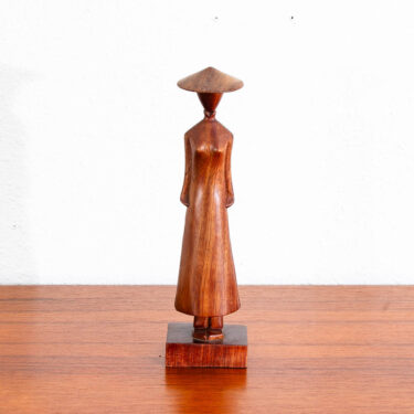 Hand Made Artisan Abstracted Woman Sculpture Carved Solid Walnut Studio Designed