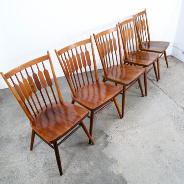 Mid Century Modern Dining Chairs 6 Drexel Centennial Kipp Stewart Solid Walnut