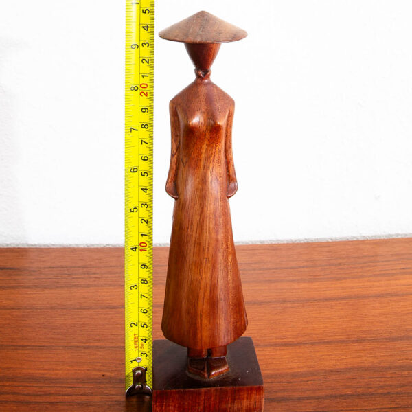 Hand Made Artisan Abstracted Woman Sculpture Carved Solid Walnut Studio Designed - Image 10