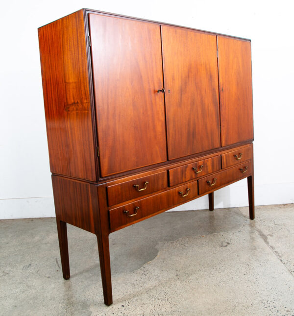 Mid Century Danish Modern Credenza Highboard Bar Sideboard Denmark Mcm Drawers - Image 4